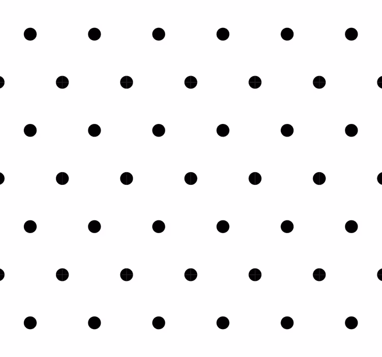 Papel pintado salón lunares sobre fondo blanco - TenVinilo