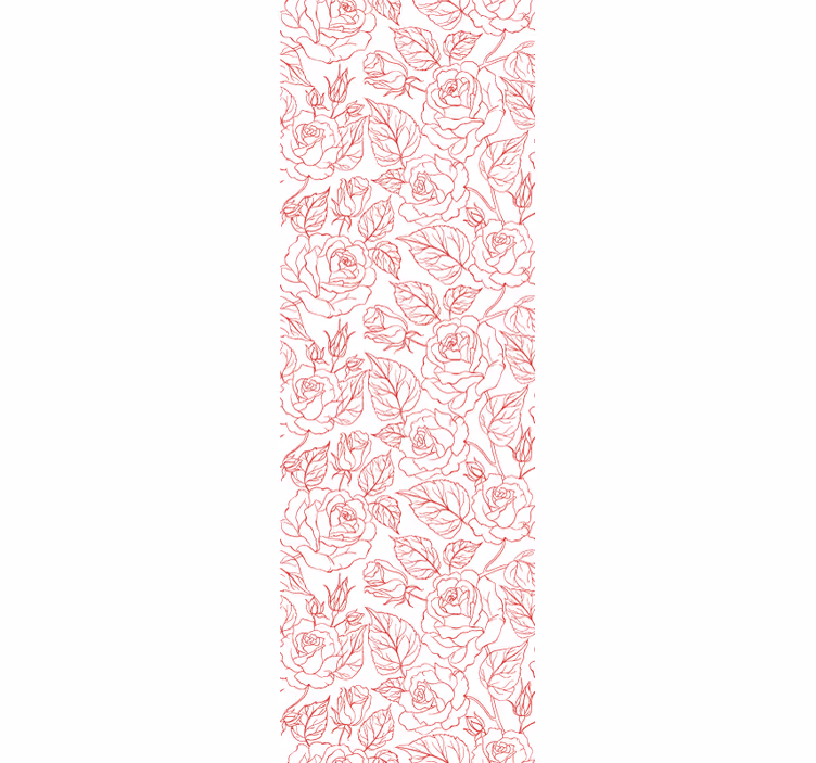 Papel pintado flores patrón de rosa - TenVinilo