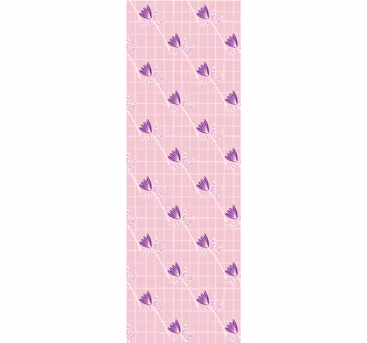 Papel pintado geométrico patrón floral geométrico - TenVinilo