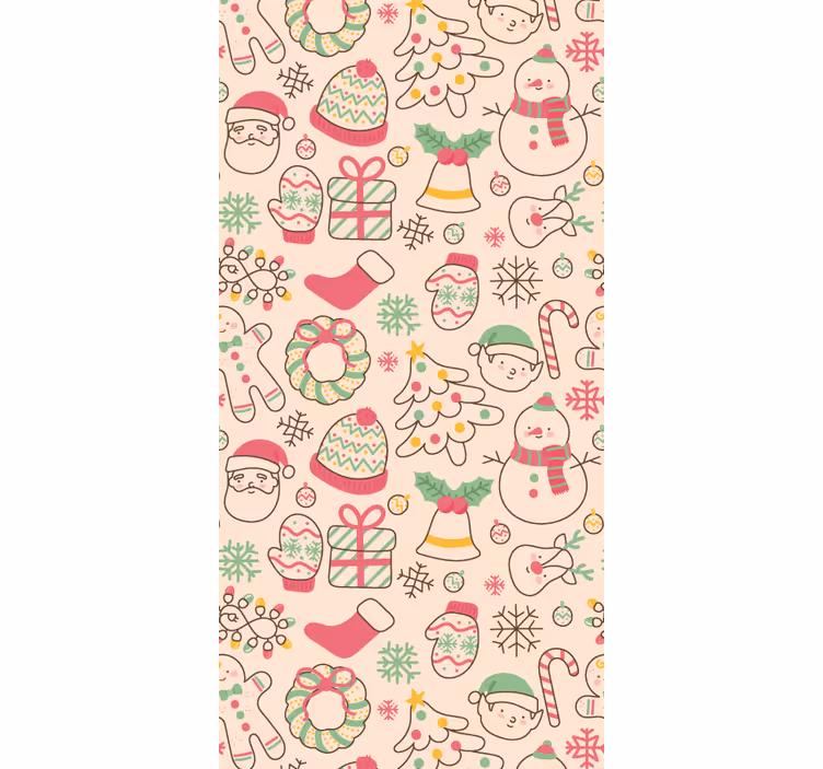 Papel pintado navidad alegría de la temporada festiva - TenVinilo
