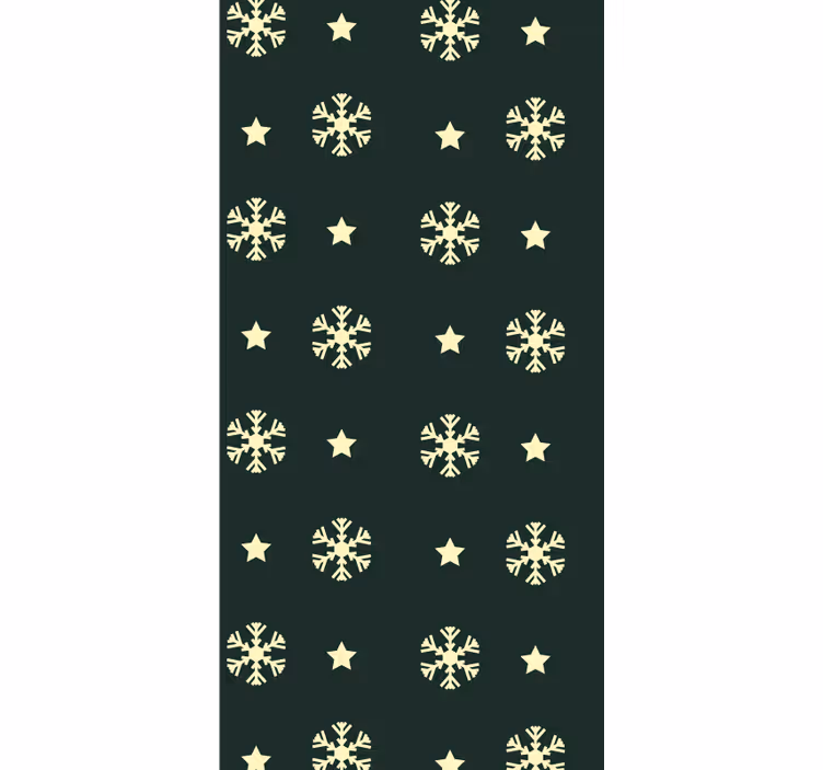 Papel pintado nórdico copos de nieve escandinavos - TenVinilo