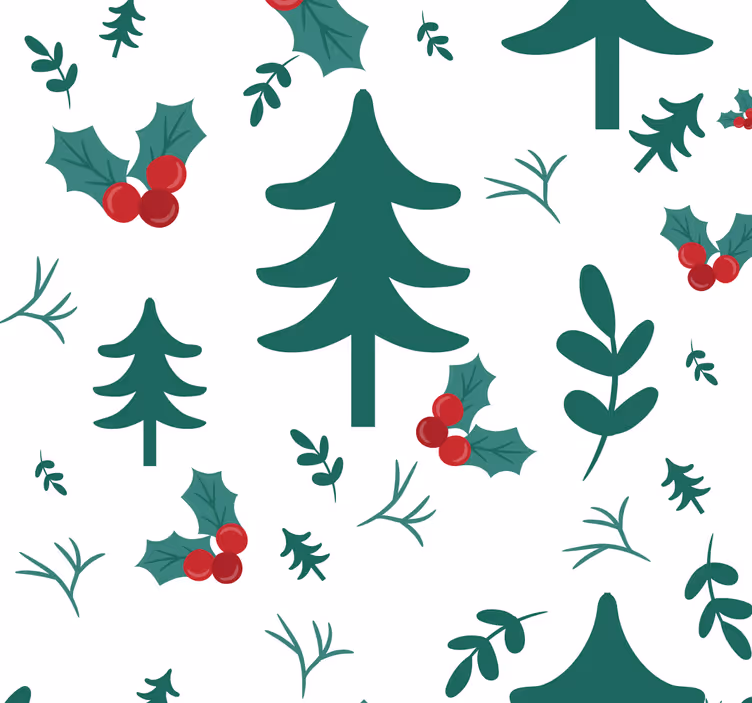 Papel pintado navidad Naturaleza navideña - TenVinilo