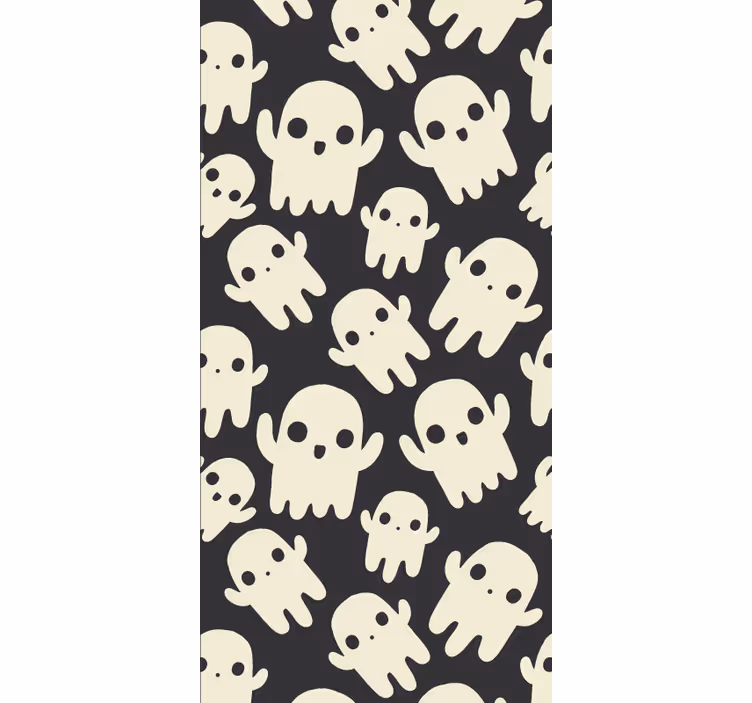 Papel pintado Halloween patrón de calavera - TenVinilo