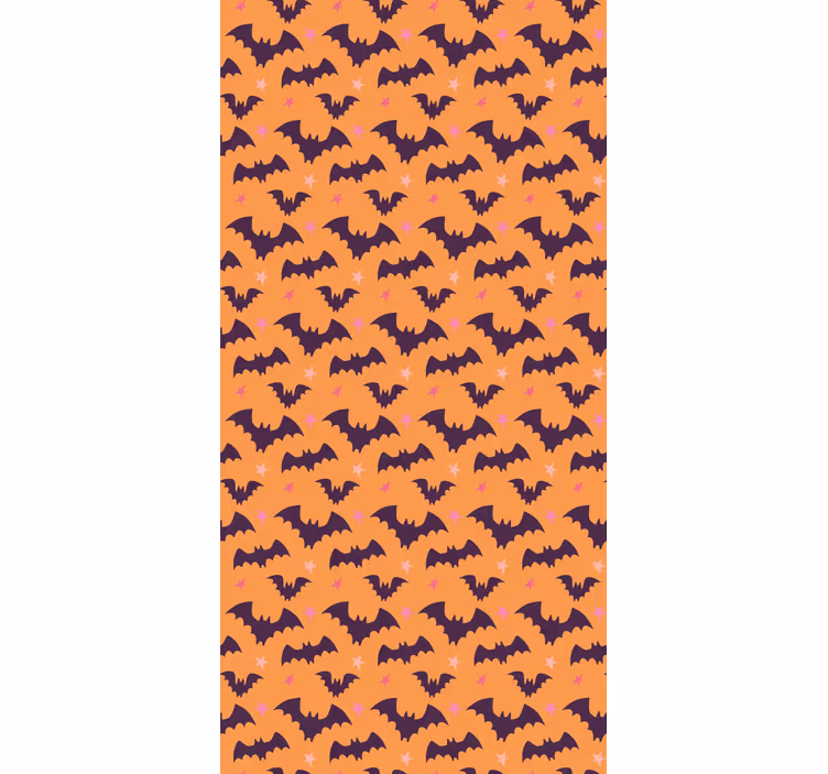 Papel pintado Halloween patrón de murciélago - TenVinilo