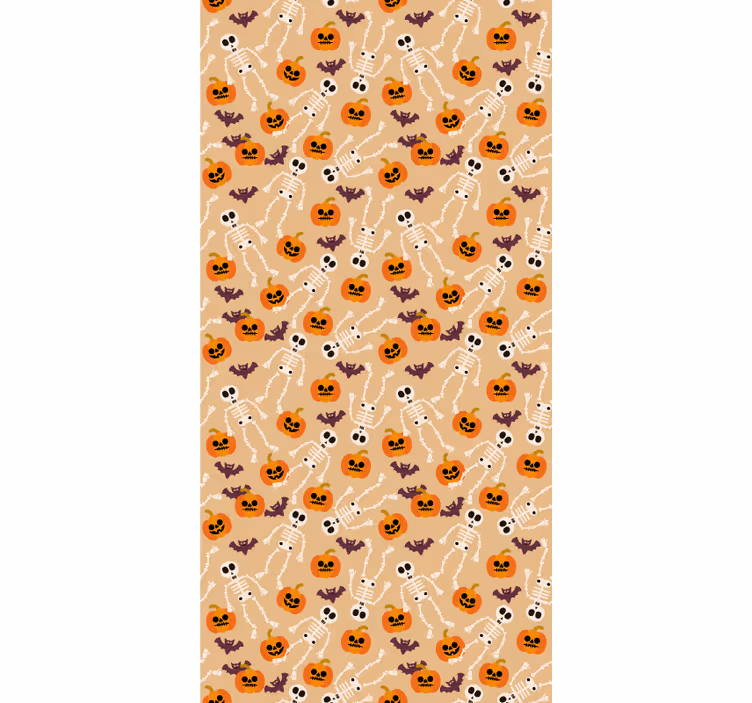 Papel pintado halloween patrón espeluznante - TenVinilo