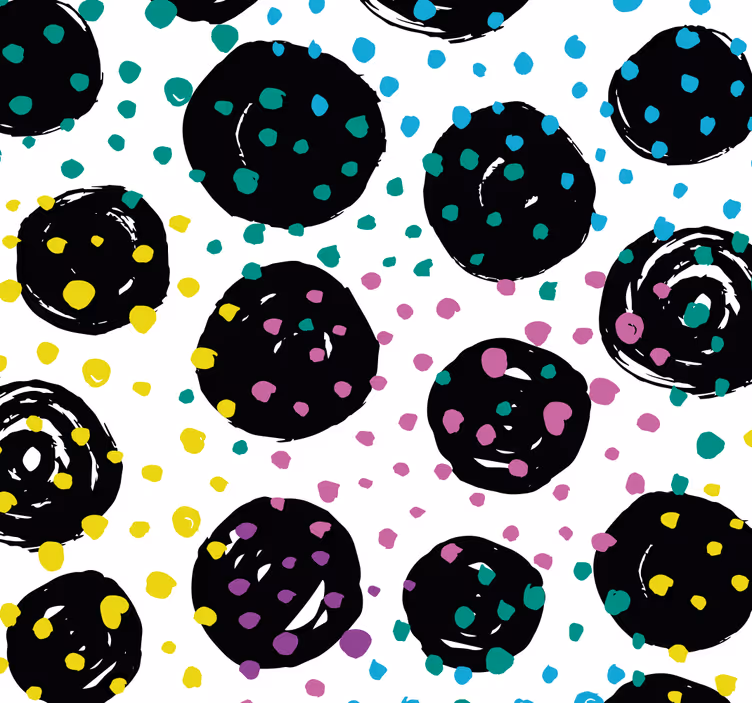 Papel pintado dormitorio puntos negros - TenVinilo