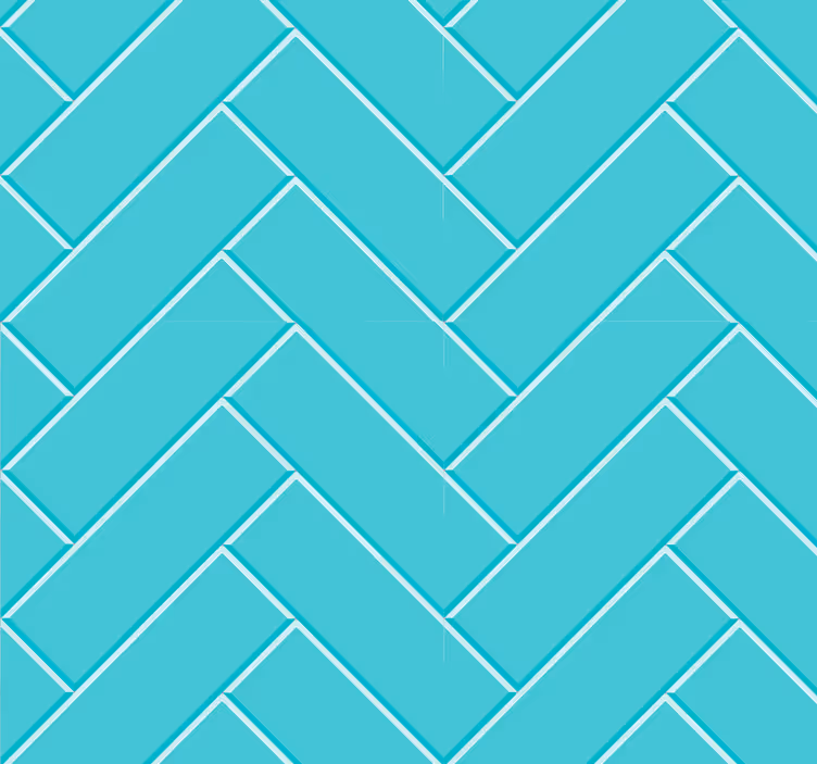 Papel pintado azulejos diagonales turquesa - TenVinilo