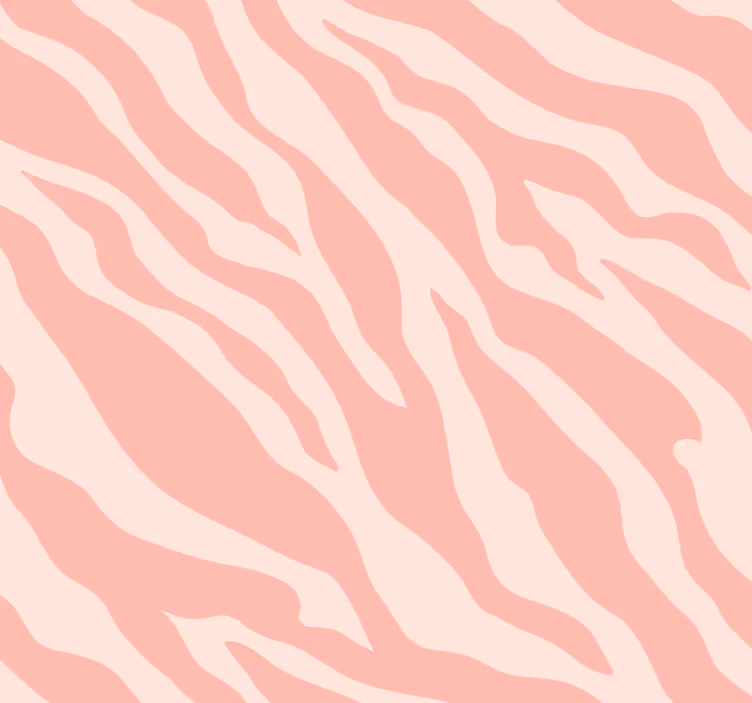 Papel pintado animal print de cebra rosa - TenVinilo