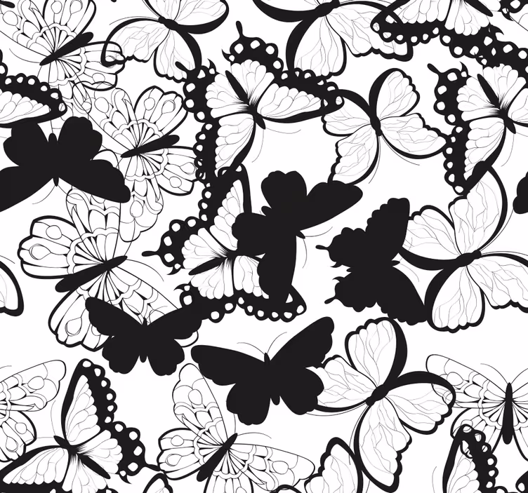 Papel pintado mariposas abundancia de mariposas - TenVinilo