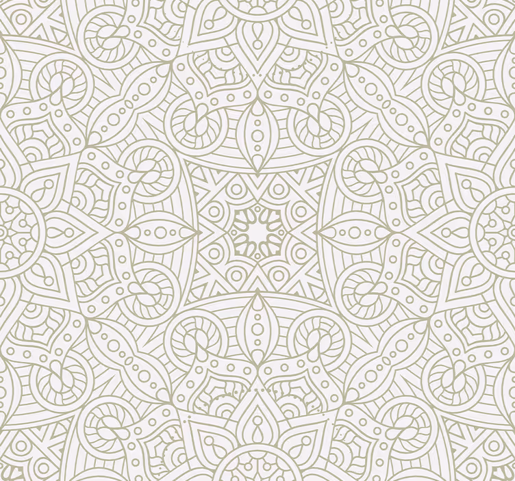 Papel pintado floral Patrones de mandala - TenVinilo