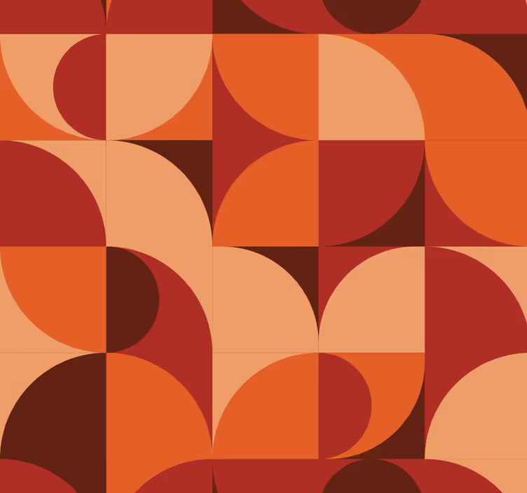Papel pintado geométrico patrón geométrico retro - TenVinilo