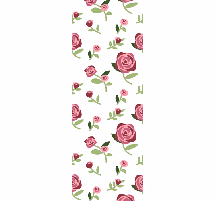Papel pintado flores diseño de patrón de rosa - TenVinilo