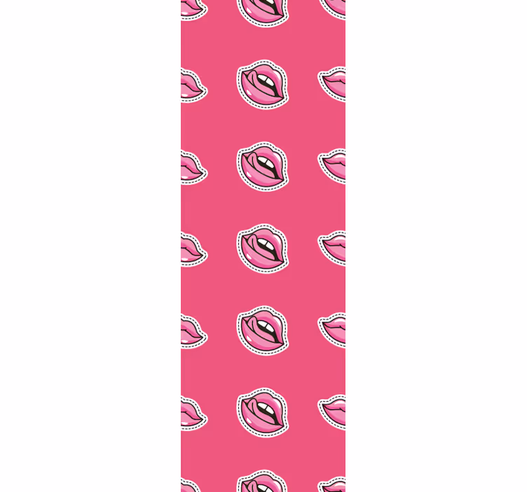 Papel pintado de arte diseño de patrón de labios - TenVinilo