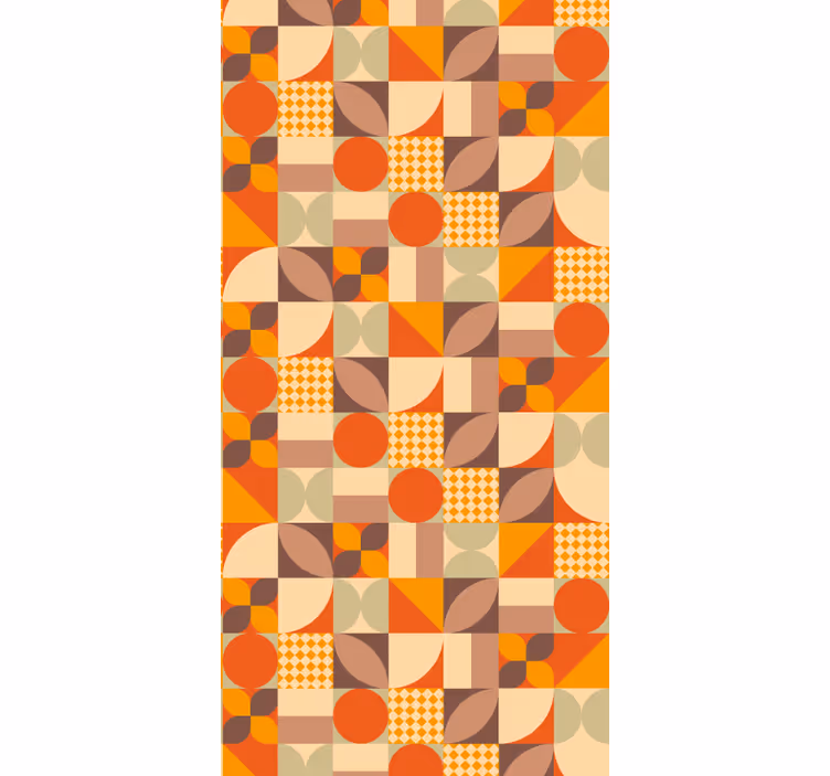 Papel pintado geométrico formas geométricas retro - TenVinilo