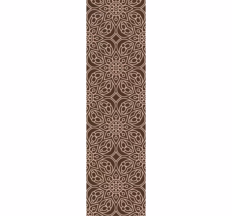 Papel pintado floral patrón de simetría floral - TenVinilo