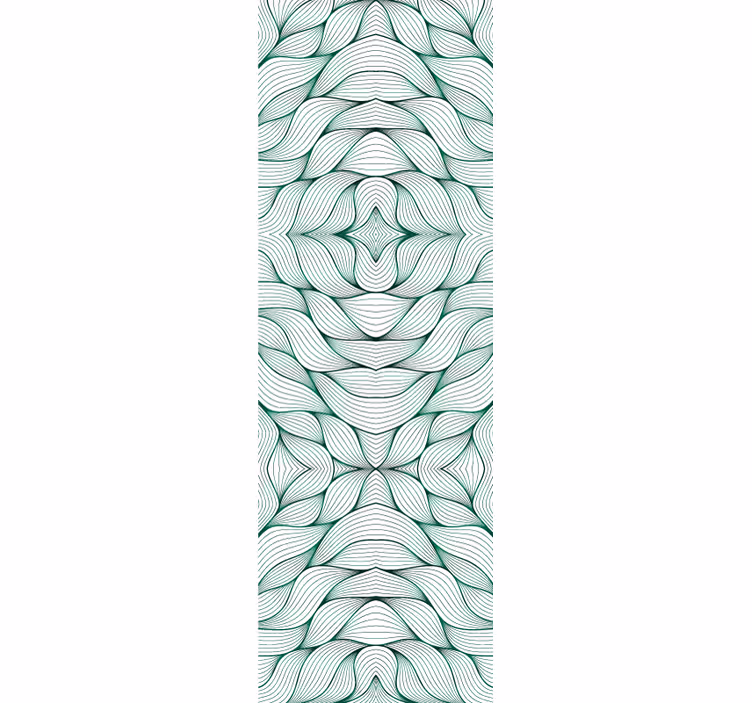 Papel pintado hojas con patrón geométrico - TenVinilo