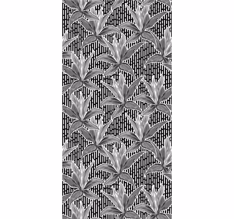 Papel pintado hojas geométrico botánico - TenVinilo