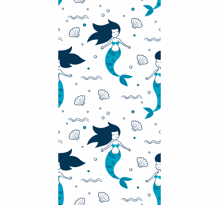 Papel pintado animal encantadora escena de sirena - TenVinilo