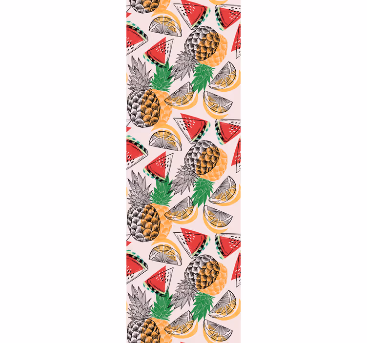 Papel pintado naturaleza patrón de frutas tropicales - TenVinilo