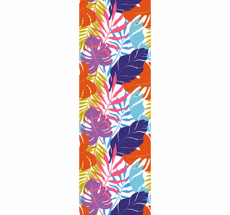 Papel pintado hojas diseño de hojas tropicales - TenVinilo