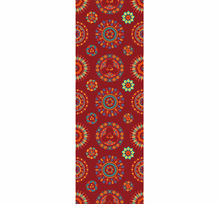 Papel pintado floral patrón de mandala adornado - TenVinilo