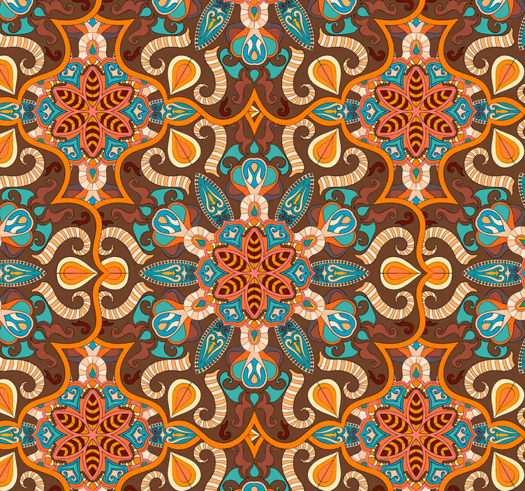 Papel pintado azulejos mandalas vintage - TenVinilo