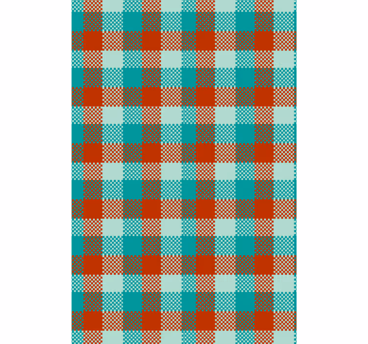 Papel pintado geométrico patrón de cuadros - TenVinilo