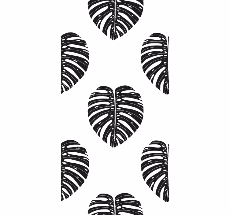 Papel pintado hojas patrón de hoja de monstera - TenVinilo