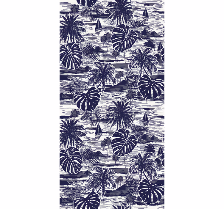 Papel pintado naturaleza paisaje marino tropical - TenVinilo