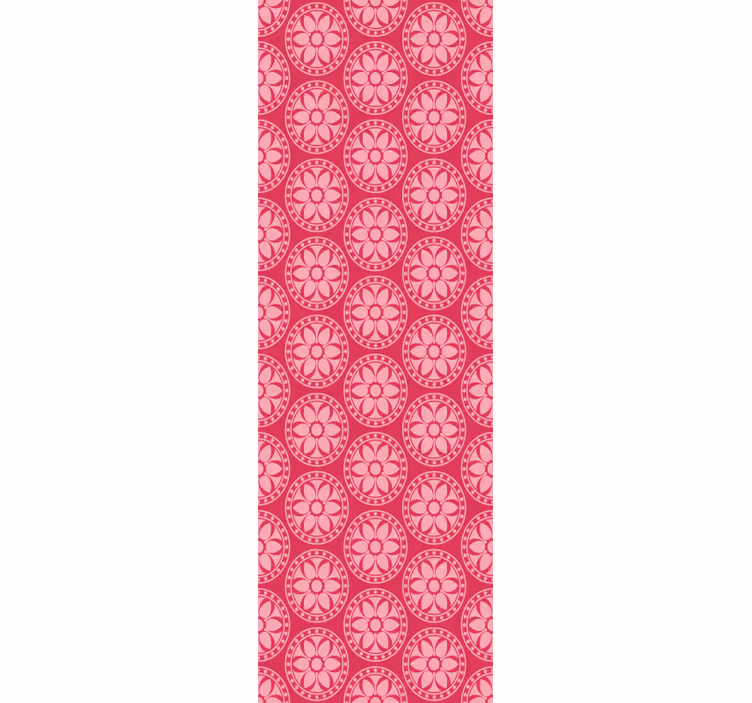 Papel pintado rosa motivo floral geométrico - TenVinilo
