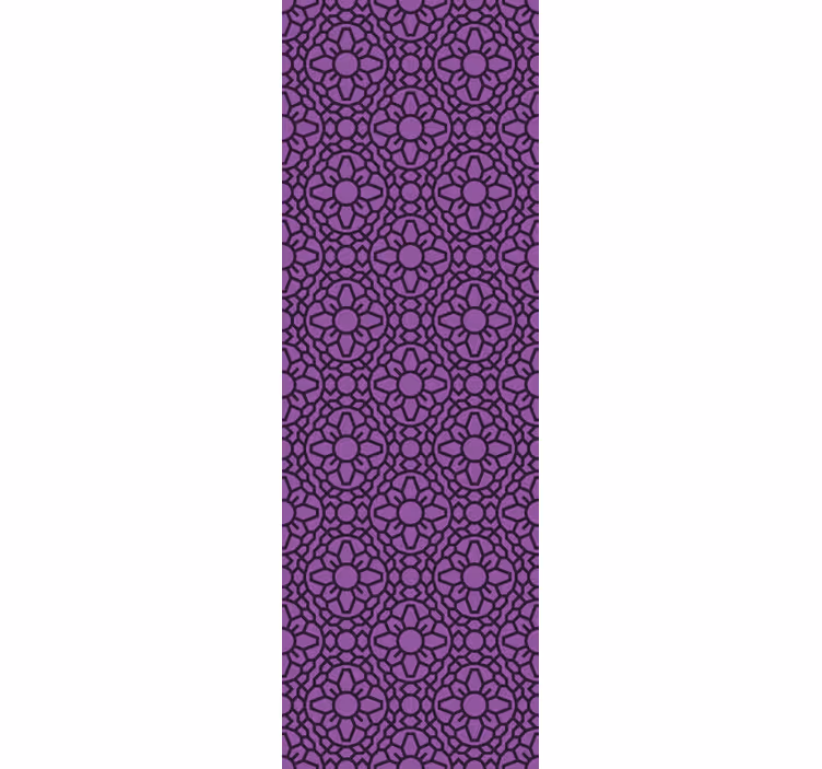 Papel pintado floral patrón geométrico floral - TenVinilo