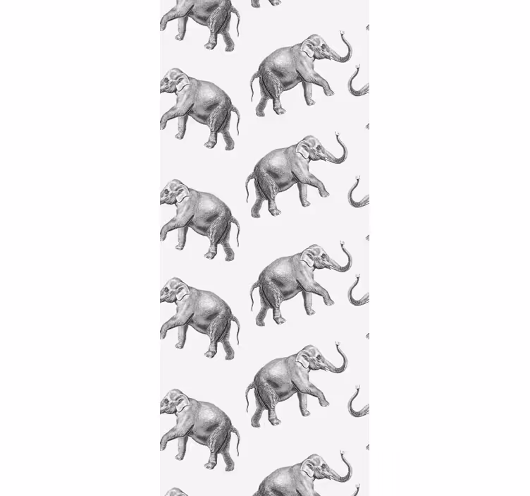 Papel pintado elefantes repetición de elefante - TenVinilo