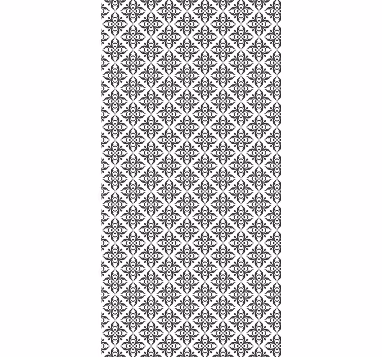 Papel pintado oficina elegante floral negro - TenVinilo