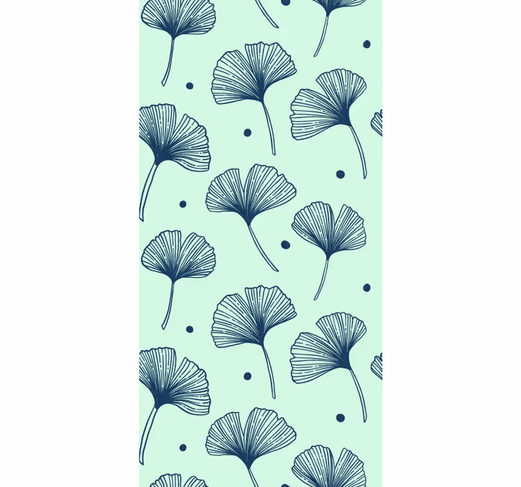 Papel pintado hojas patrón de hoja de ginkgo - TenVinilo