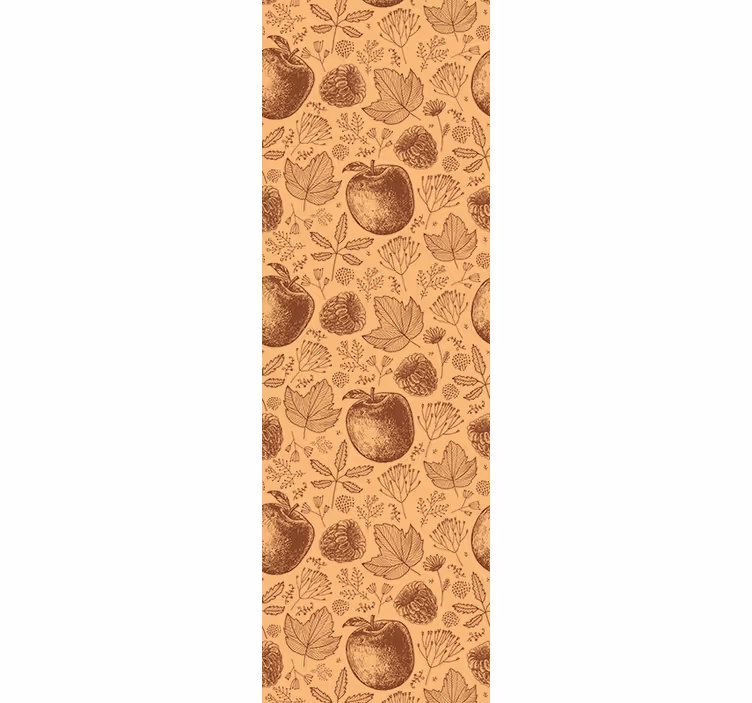 Papel pintado naturaleza patrón de follaje otoñal - TenVinilo