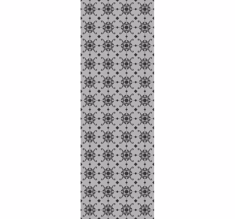 Papel pintado ornamental patrón floral adornado - TenVinilo