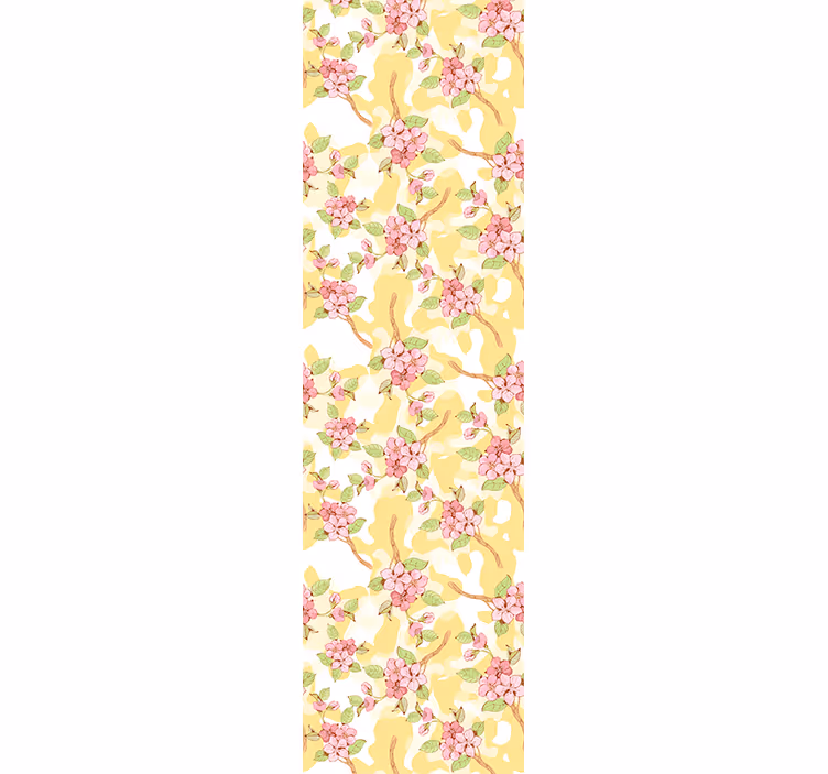 Papel pintado flores cascada floral - TenVinilo