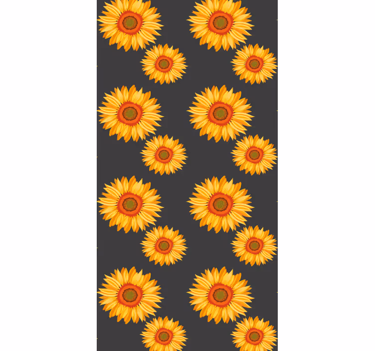 Papel pintado flores elegancia girasol - TenVinilo