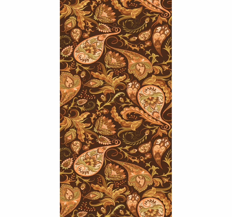 Papel pintado floral motivos botánicos ornamentados - TenVinilo