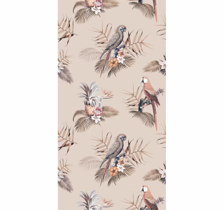 Papel pintado loros elegancia de loro tropical - TenVinilo