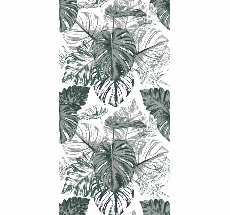 Papel pintado hojas follaje de monstera - TenVinilo