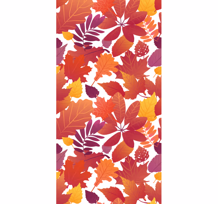 Papel pintado hojas follaje de otoño - TenVinilo