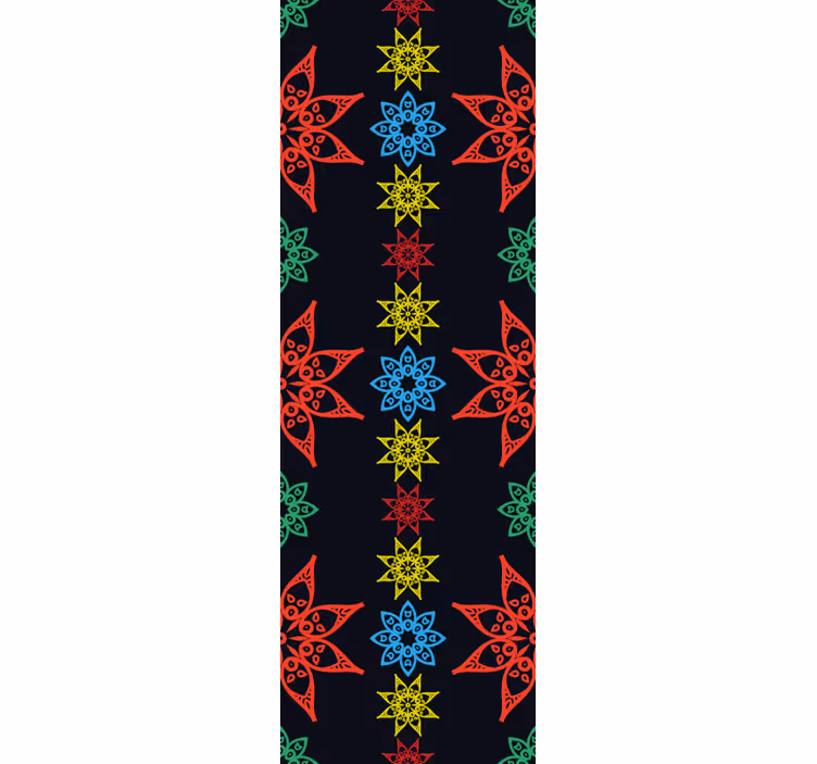 Papel pintado ornamental ornamentación floral - TenVinilo