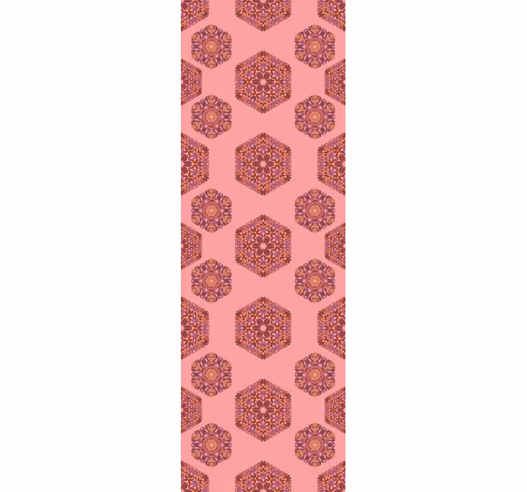 Papel pintado ornamental hexágonos adornados - TenVinilo