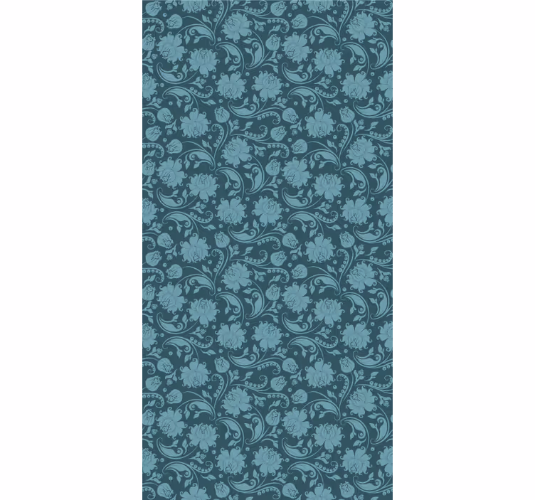 Papel pintado floral patrón adornado y florido - TenVinilo