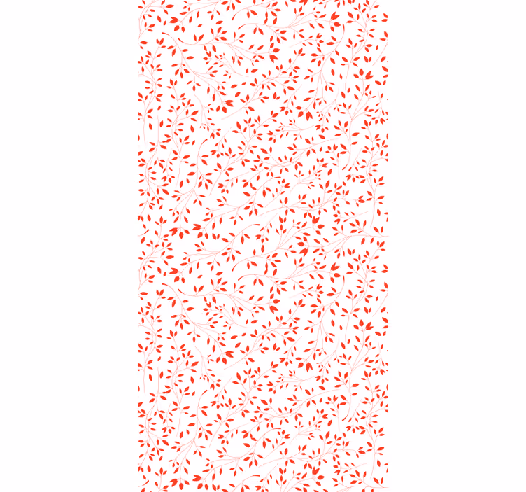 Papel pintado hojas patrón de rama roja - TenVinilo