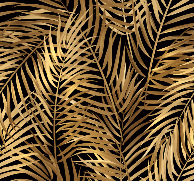Papel pintado hojas patrón de palma tropical - TenVinilo