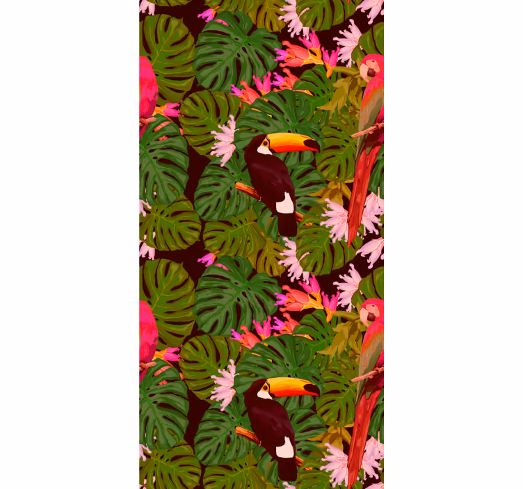 Papel pintado selva motivo de tucán tropical - TenVinilo