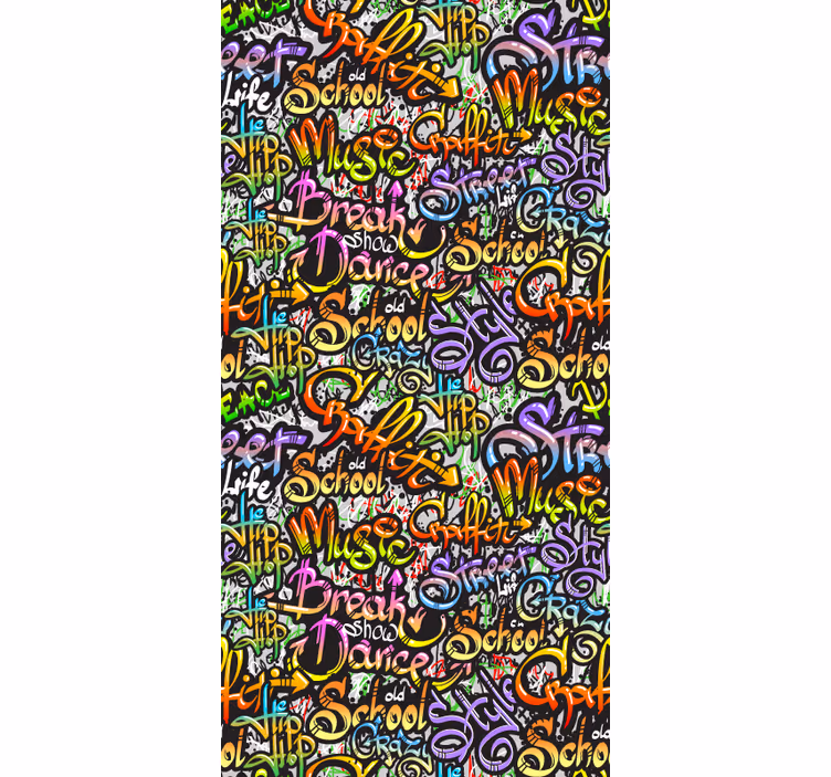 Papel pintado letras escritura de grafiti - TenVinilo