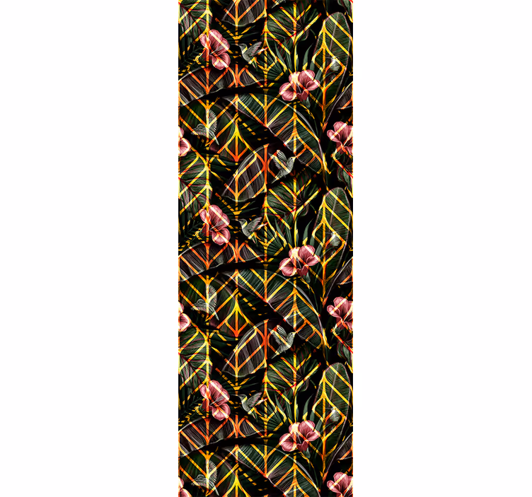 Papel pintado naturaleza patrón de follaje floral - TenVinilo